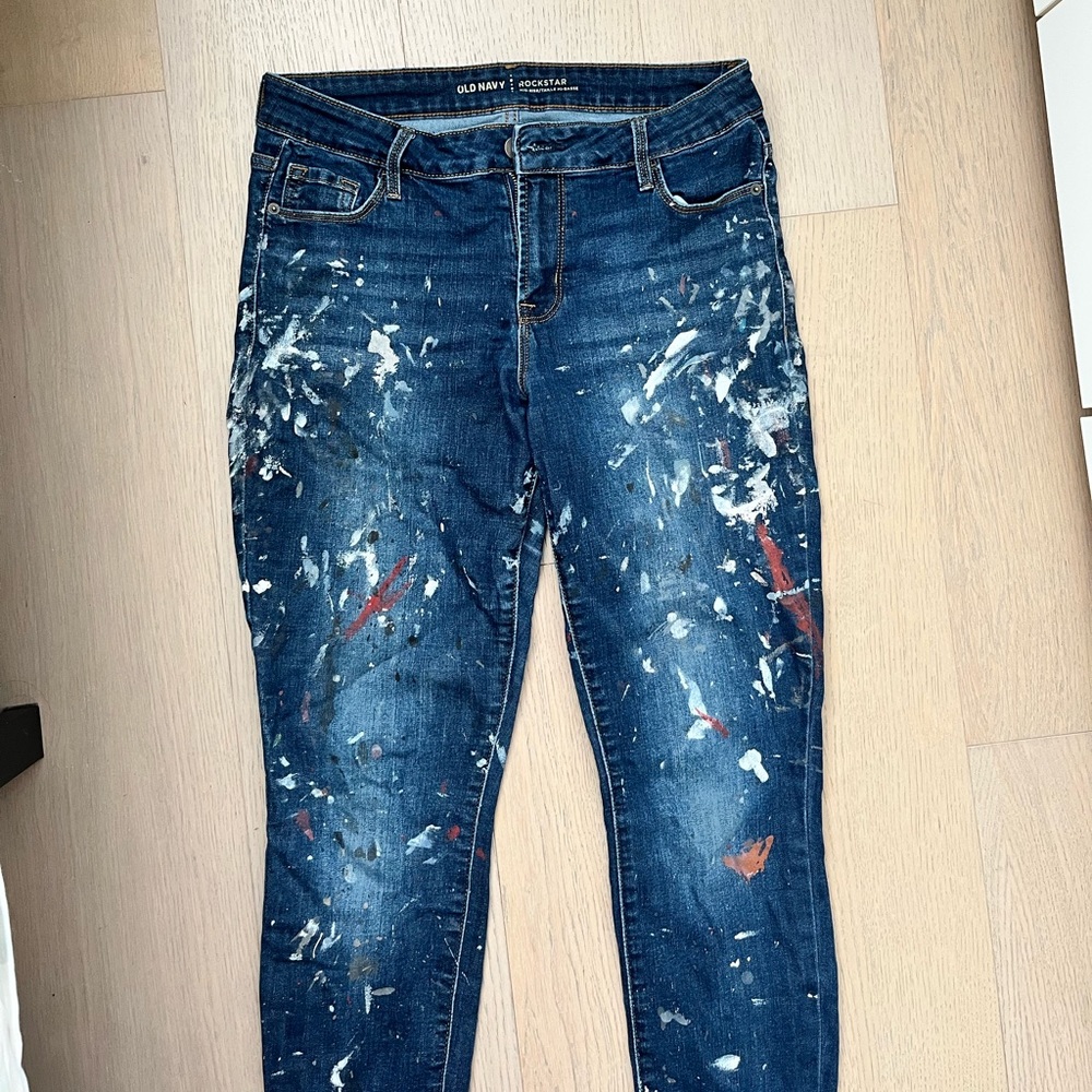 Old Navy Painters Jeans size 10 - Picture 2 of 4